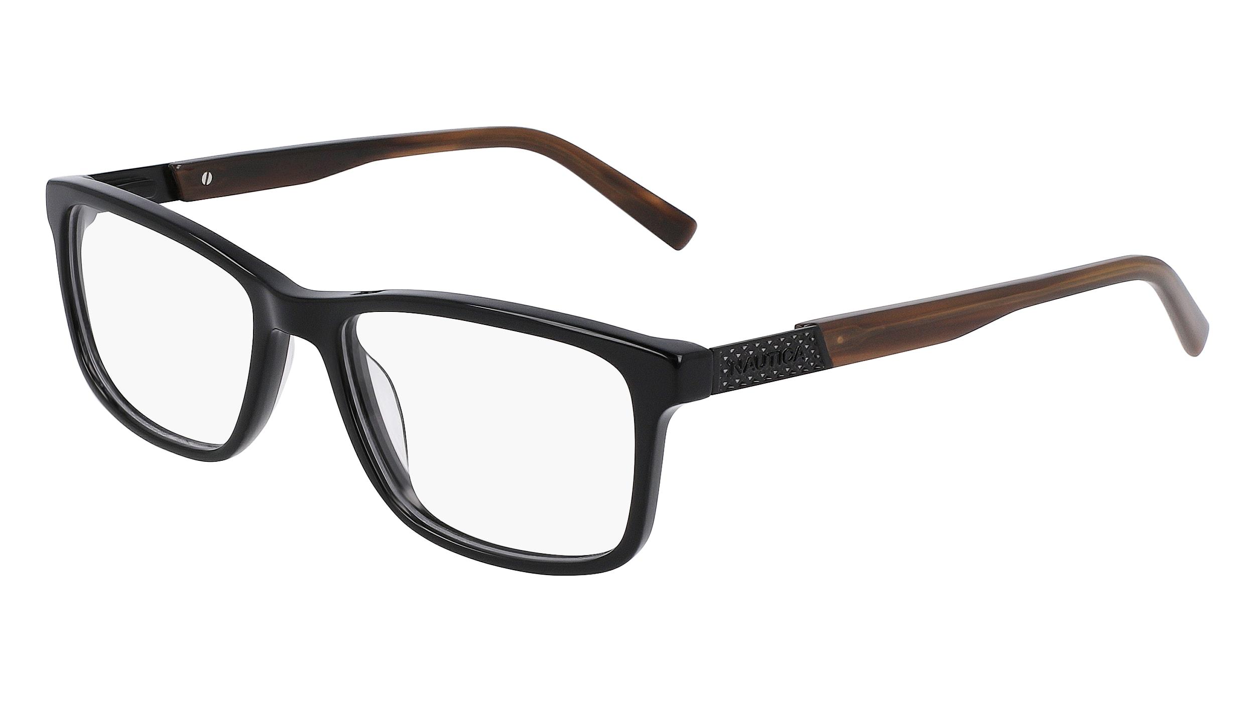 New Nautica N-8177 031 Dark Grey Horn Eyeglasses 53/17/145 Opticontacts.com -- Nautica N8177 main image 4