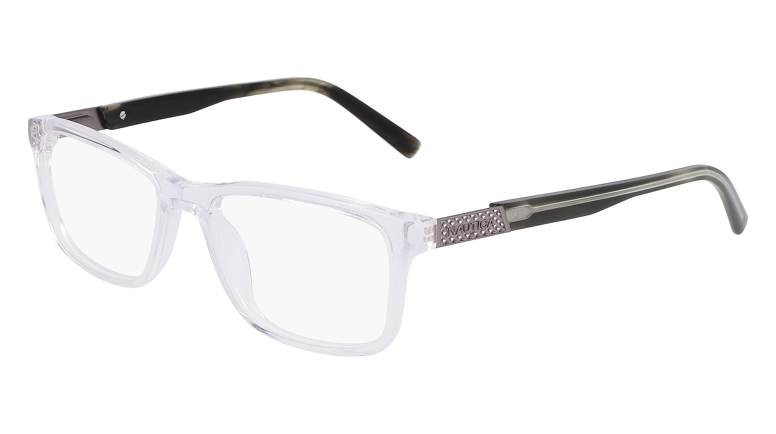 New Nautica N-8177 031 Dark Grey Horn Eyeglasses 53/17/145 Opticontacts.com -- Nautica N8177 main image 3