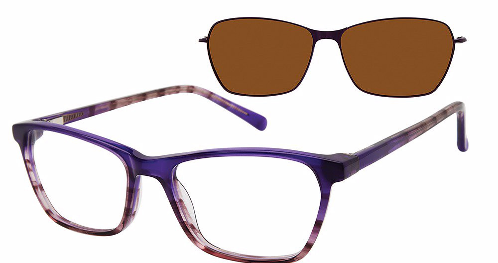 Polarized frames for glasses.  Multi metallic, purple. Revolution Eyewear Aviator Elite - Purple Polarized – Shady Rays® | Polarized  main image 3