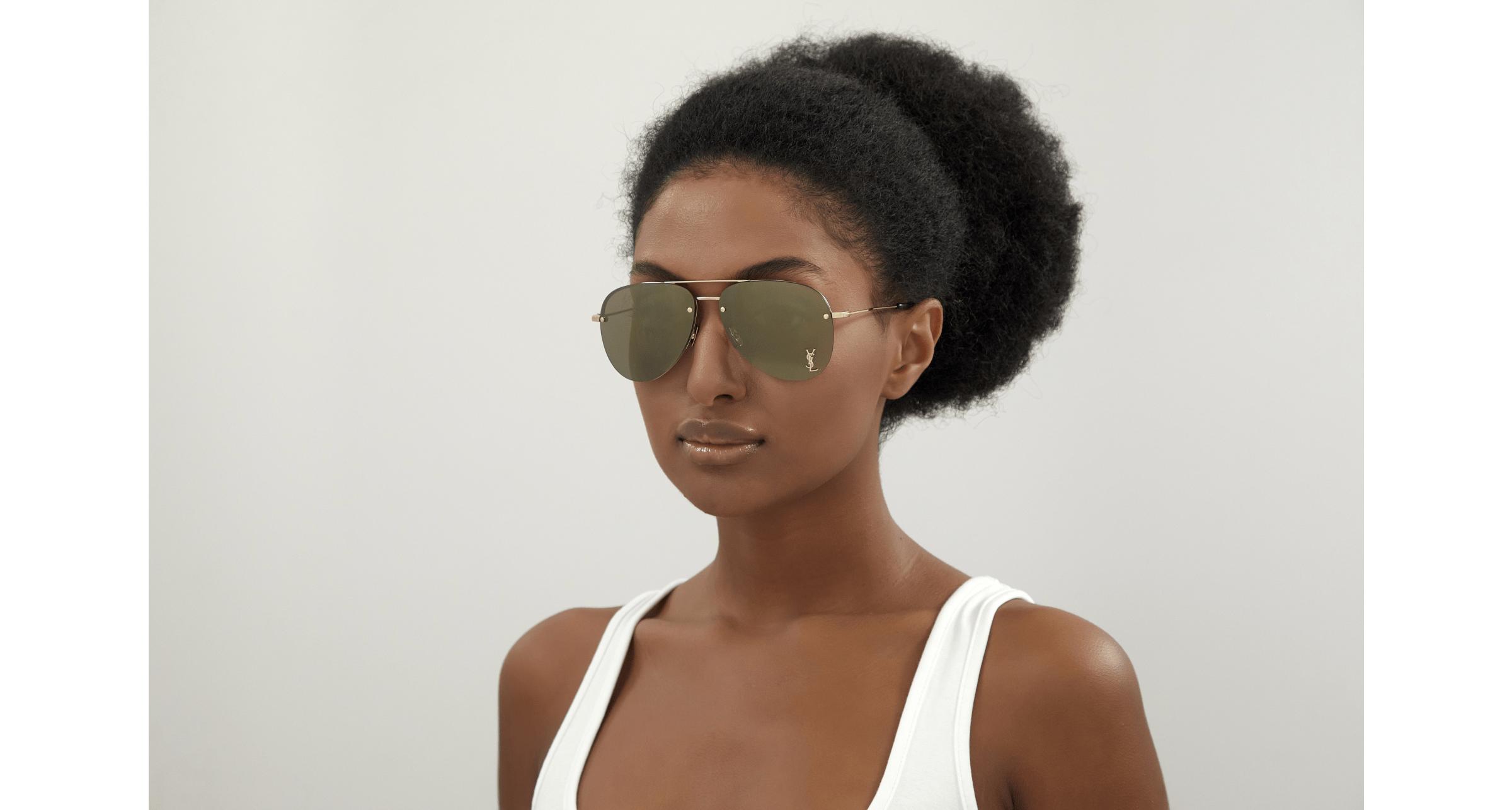 New Saint Laurent Classic 11 M 001 Sunglasses Amazon.com: SAINT LAURENT Classic 11 M 001 Black/Grey  main image 3