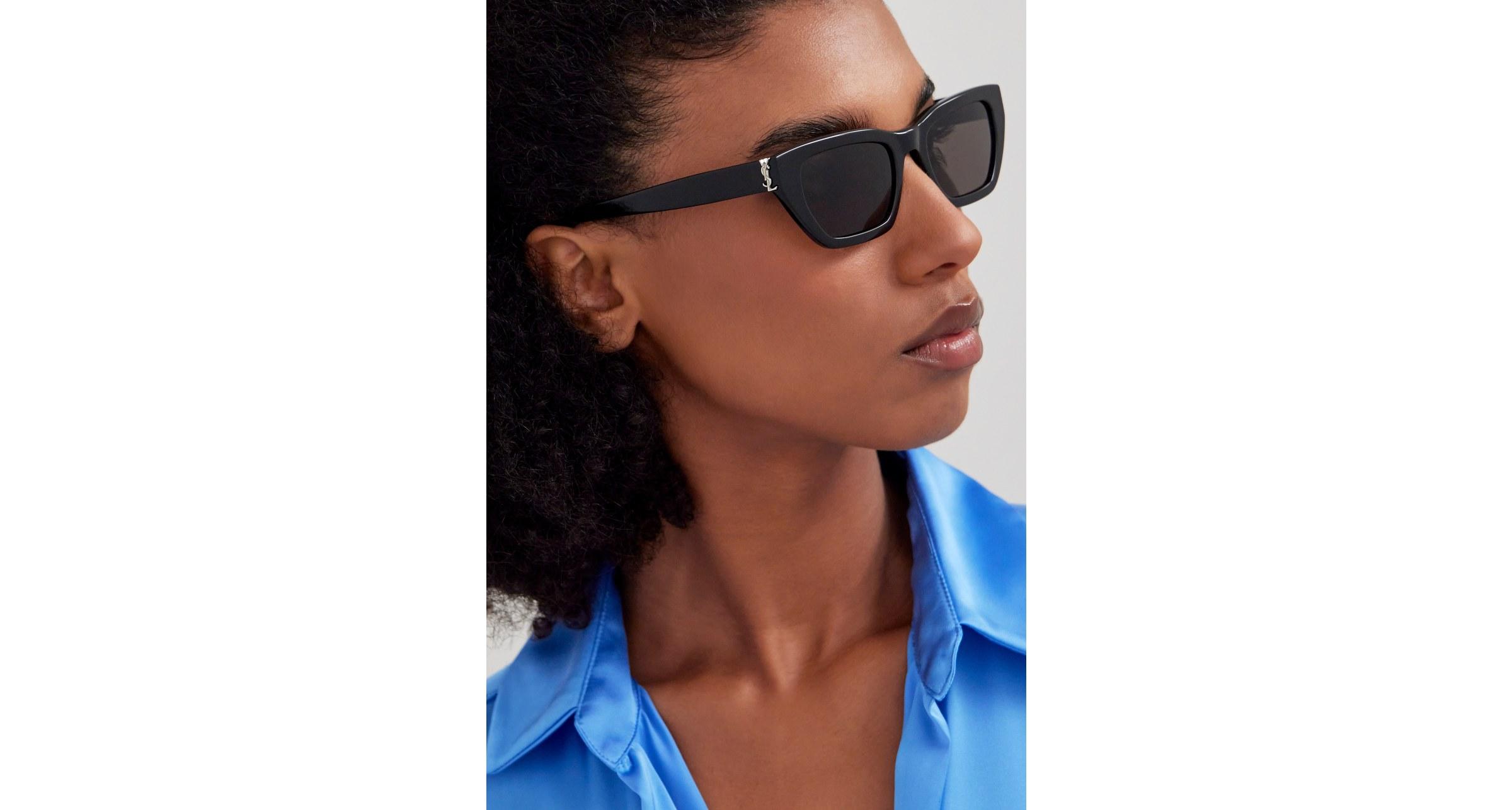 Saint Laurent SLM127/F 001 BRAND NEW Sunglasses Black Cat Eye Women Saint Laurent Paris NEW Saint Laurent SLM127/F Sunglasses in  main image 2