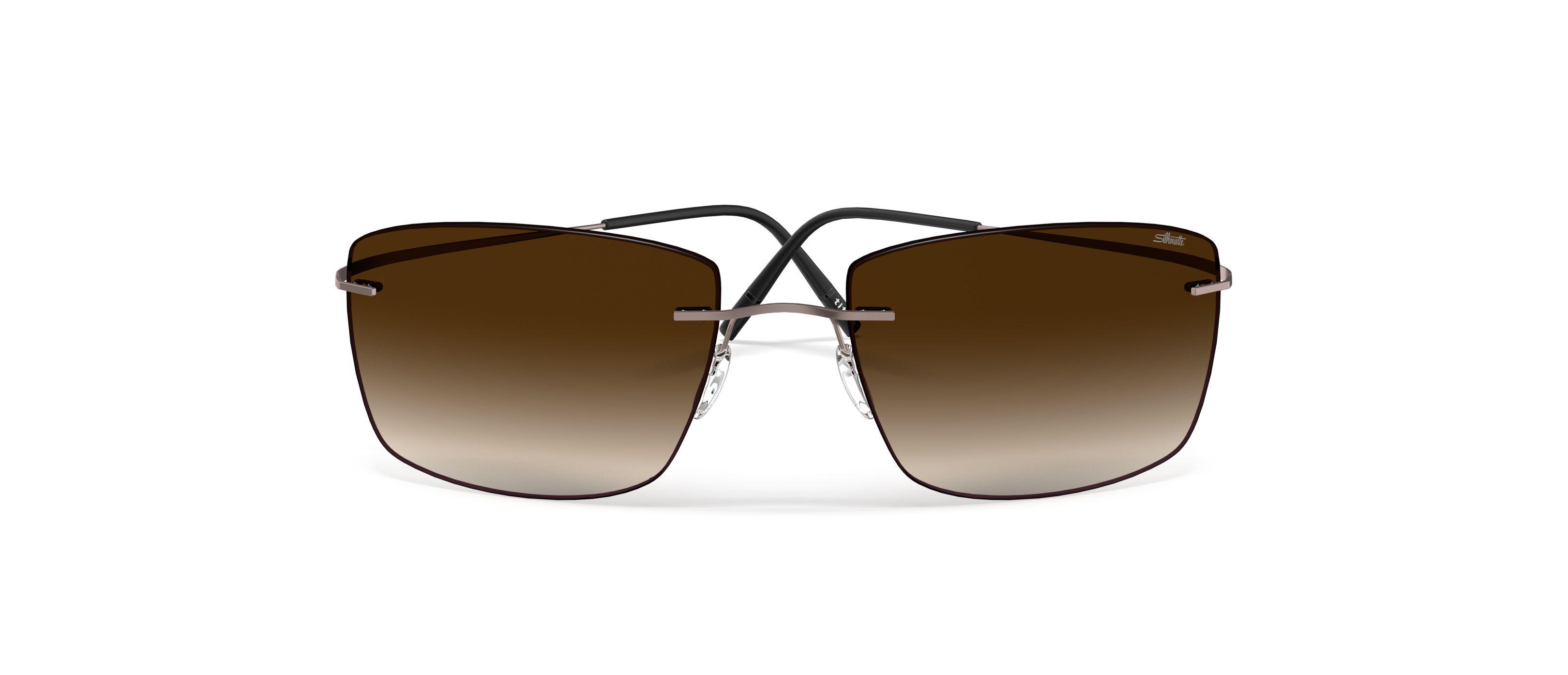 Vintage Silhouette Brown Rimless Sunglasses Silhouette Rimless Gold Sunglasses for Men for sale | eBay main image 3