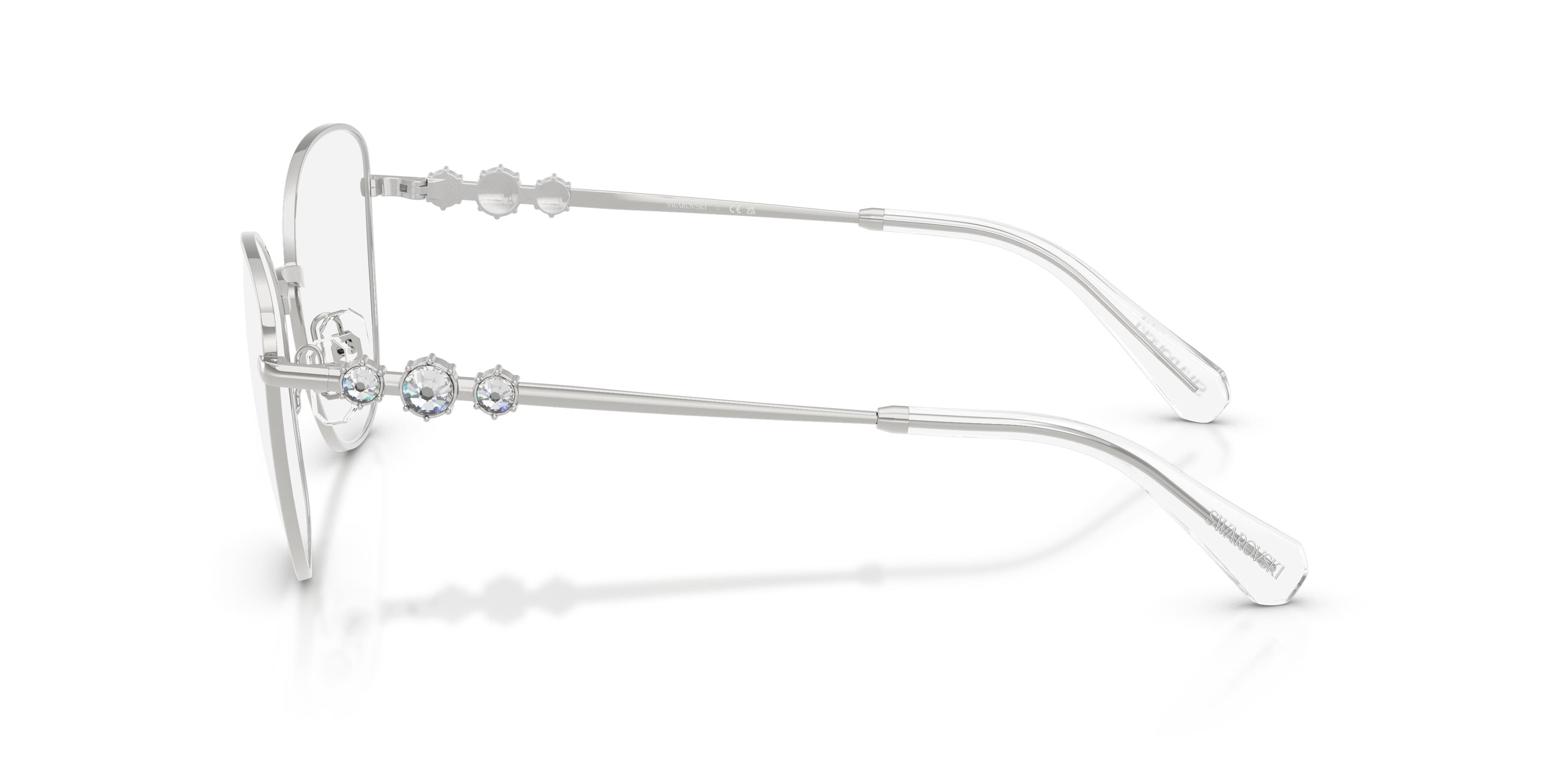 NEW SWAROVSKI SK5334 016 Silver Women Pilot Eyeglasses 53mm 17 140 Swarovski Glasses SK-5380 016 main image 2