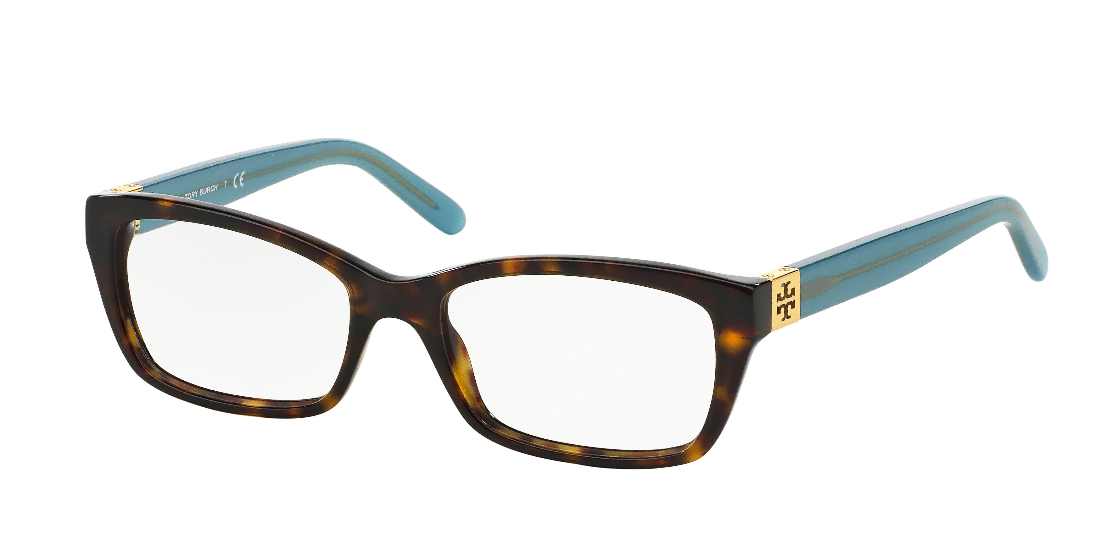 Tory Burch Rectangular Tortoise Brown & Green Mint Eyeglasses Frames NWOT Tory Burch TY2147U Eyeglasses | LensCrafters main image 4